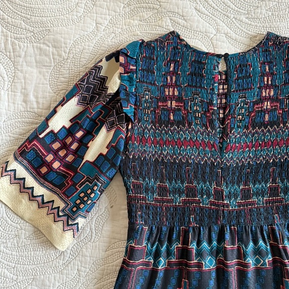 ba&sh - Mandie Midi Dress - Blue Multi - Picture 14 of 16